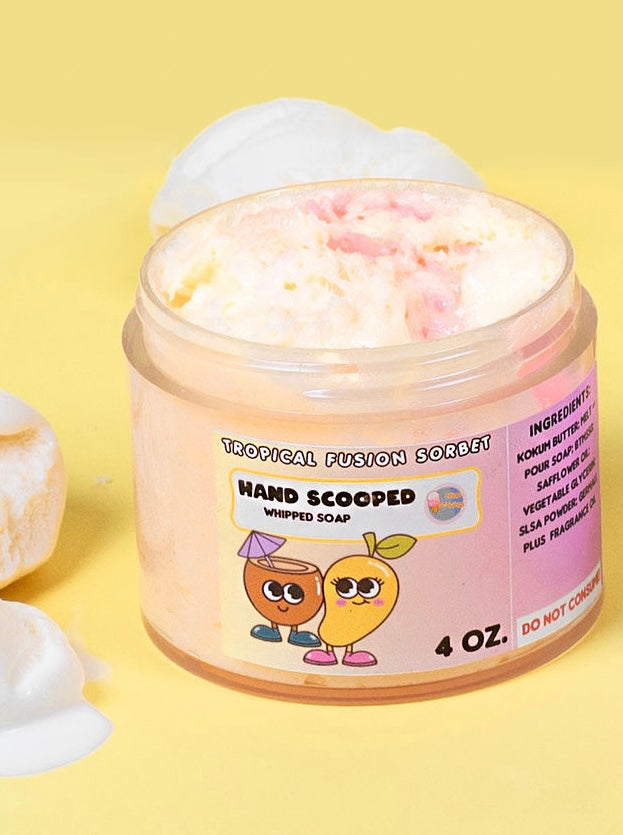 Tropical Fusion HandScooped Whipped Soap