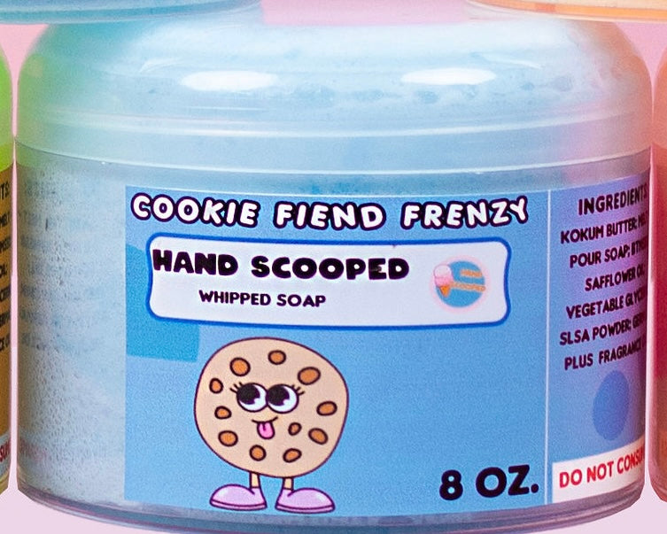 Cookie Fiend Frenzy HandScooped Whipped Soap