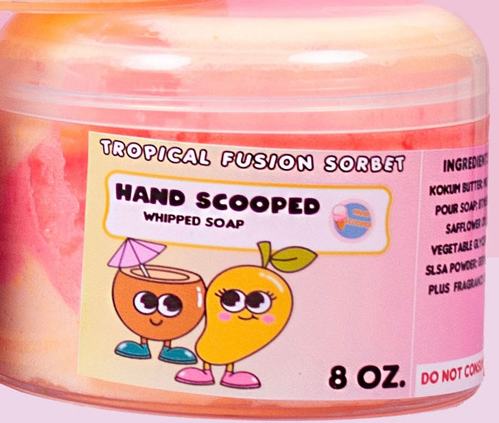 Tropical Fusion HandScooped Whipped Soap